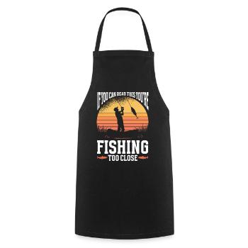 Fishing Design Fish Lover Fisherman - Kochschürze - Schwarz - Vorne - AI Model Male 185 dark (185cm)