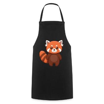 Tier Cartoon roter Panda - Kochschürze - Schwarz - Vorne - AI Model Male 185 dark (185cm)