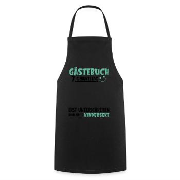 Guestbook 7 Birthday Sign Children's - Cooking Apron - black - Front - AI Model Male 185 dark (185cm)