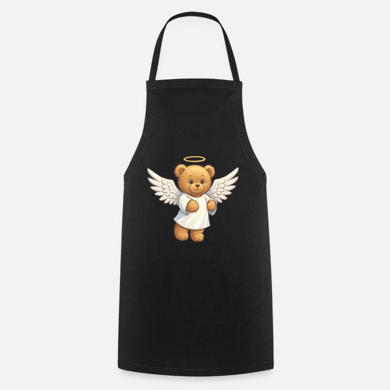 Ours en peluche Ange - Tablier de cuisine - noir
