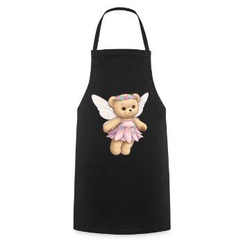 Teddy Bear Fairy - Cooking Apron - black - Front - AI Model Male 185 dark (185cm)