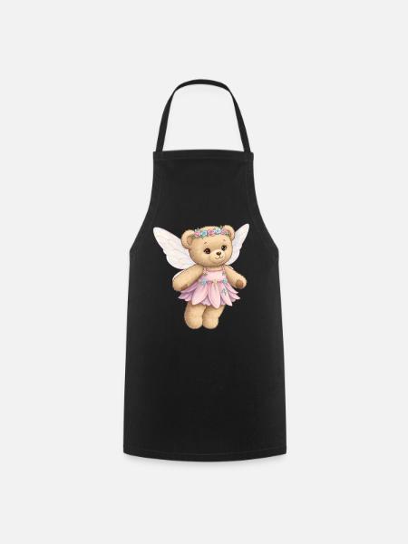 Teddybär Fee - Kochschürze - Schwarz