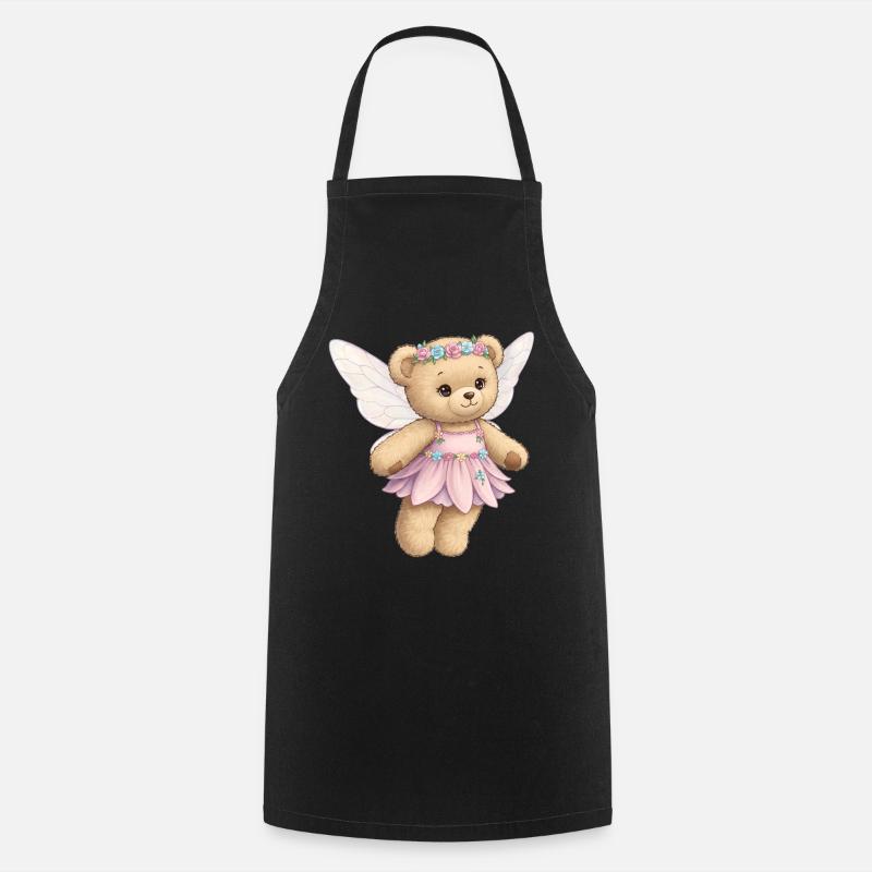 Teddybär Fee - Kochschürze - Schwarz