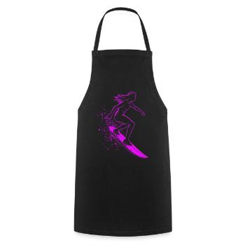 Stylish Surfer Surfing Surfer Surfer - Cooking Apron - black - Front - AI Model Male 185 dark (185cm)