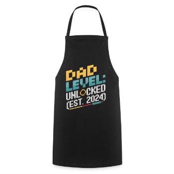 Dad Level Unlocked - Est. 2024 Gamer Shirt - Tablier de cuisine - noir - Devant - AI Model Male 185 dark (185cm)