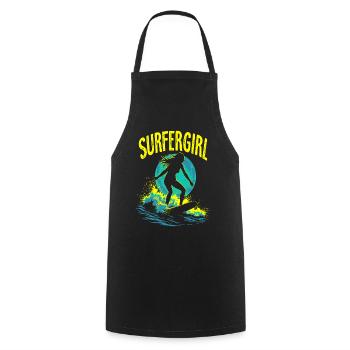 Surfer Girl Surfer Surfing Surfing Surfer - Cooking Apron - black - Front - AI Model Male 185 dark (185cm)