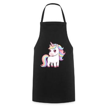 Animal Cartoon Unicorn - Cooking Apron - black - Front - AI Model Male 185 dark (185cm)
