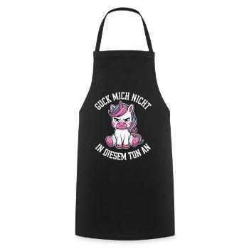 Don't look at me in that tone - Cooking Apron - black - Front - AI Model Male 185 dark (185cm)