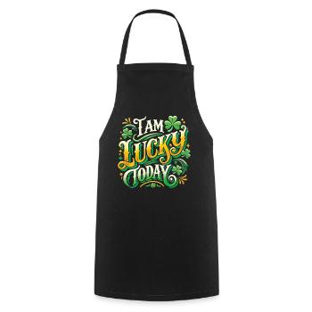 Je suis heureux aujourd’hui de la Saint-Patrick - Tablier de cuisine - noir - Devant - AI Model Male 185 dark (185cm)