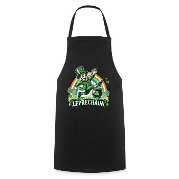 Leprechaun à temps partiel de la Saint-Patrick - Tablier de cuisine - noir - Devant - AI Model Male 185 dark (185cm)