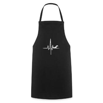 Loch Ness Monster Heartbeat - Cooking Apron - black - Front - AI Model Male 185 dark (185cm)