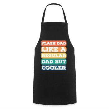 Bloc Flash Papa Boulderer - Tablier de cuisine - noir - Devant - AI Model Male 185 dark (185cm)