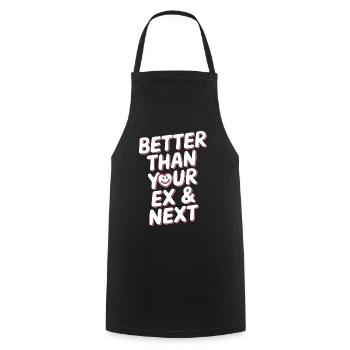 Better Than Your Ex & Next Breakup Single Party - Cooking Apron - black - Front - AI Model Male 185 dark (185cm)