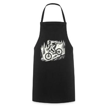 Adventure mountain biking with Bigfoot bike - Cooking Apron - black - Front - AI Model Male 185 dark (185cm)