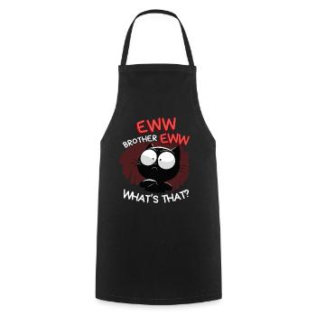 Eww Brother Eww Meme What's that? Schwarze Katze - Kochschürze - Schwarz - Vorne - AI Model Male 185 dark (185cm)