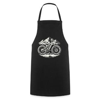 Mountain Adventure Bicycle Nature Trekking - Cooking Apron - black - Front - AI Model Male 185 dark (185cm)