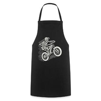 Skeleton Vélo Aventure VTT Rétro - Tablier de cuisine - noir - Devant - AI Model Male 185 dark (185cm)