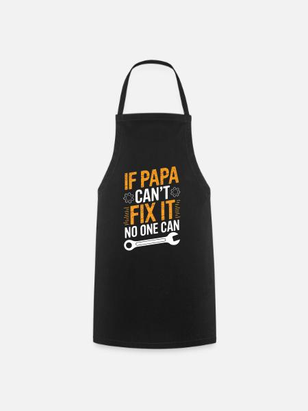 Grappige Papa DIYer die Papa zegt - Keukenschort - zwart