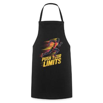 Pushing Your Limits - Cooking Apron - black - Front - AI Model Male 185 dark (185cm)