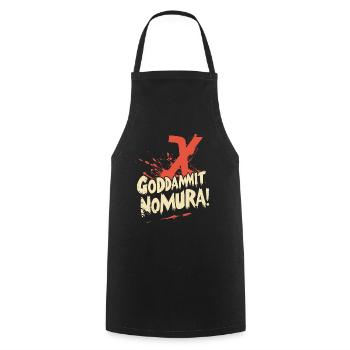 Goddammit Nomura – X Design - Kochschürze - Schwarz - Vorne - AI Model Male 185 dark (185cm)