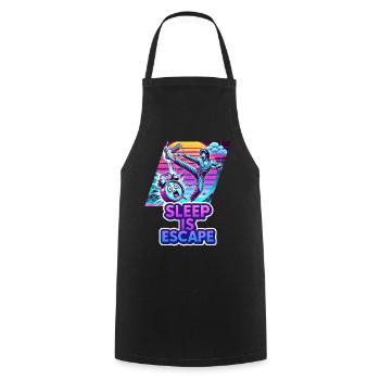 Sleep Is Escape – Sleep is the only escape route - Cooking Apron - black - Front - AI Model Male 185 dark (185cm)