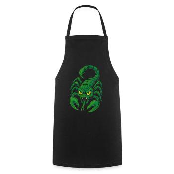 Poison green scorpion in comic style - Cooking Apron - black - Front - AI Model Male 185 dark (185cm)