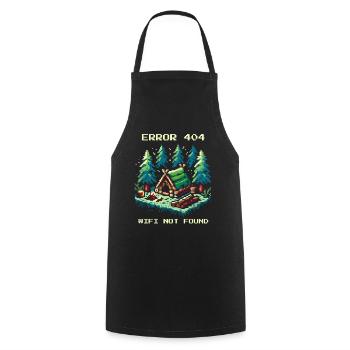 Erreur 404 WiFi non trouvé Bushcraft Gaming - Tablier de cuisine - noir - Devant - AI Model Male 185 dark (185cm)