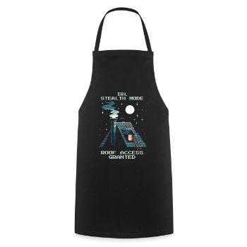 Chimney Sweep Stealth Roof Access Retro Pixel - Cooking Apron - black - Front - AI Model Male 185 dark (185cm)
