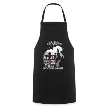 Chimney Sweep Roof Runner Class Retro Pixel Art - Cooking Apron - black - Front - AI Model Male 185 dark (185cm)