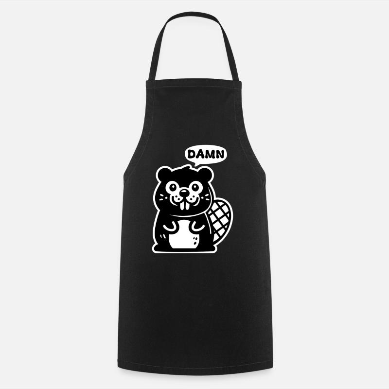Maudit castor - Tablier de cuisine - noir