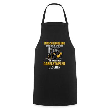 J’ai vu un chariot élévateur - Tablier de cuisine - noir - Devant - AI Model Male 185 dark (185cm)