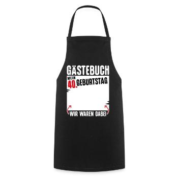 T-Shirt 40 Geburtstag Männer Geschenk 40 Jahre - Kochschürze - Schwarz - Vorne - AI Model Male 185 dark (185cm)