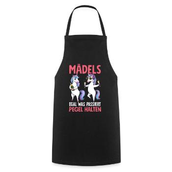 Girls no matter what happens Maintain levels - Cooking Apron - black - Front - AI Model Male 185 dark (185cm)
