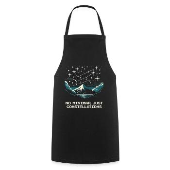 Constellations instead of minimap | Astronomy Sky - Cooking Apron - black - Front - AI Model Male 185 dark (185cm)