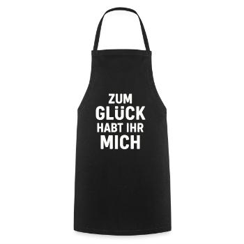 Heureusement que vous m’avez - Tablier de cuisine - noir - Devant - AI Model Male 185 dark (185cm)