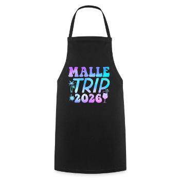 Malle Trip 2026 Palmen Cocktail Gruppenurlaub - Kochschürze - Schwarz - Vorne - AI Model Male 185 dark (185cm)