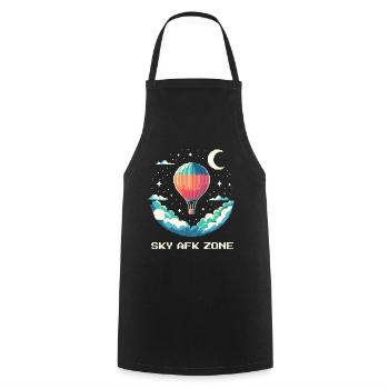 AFK dans le ciel | Vol en montgolfière Calme Thermiques Air Altitude - Tablier de cuisine - noir - Devant - AI Model Male 185 dark (185cm)