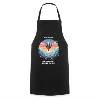 Skybox rendered to perfection | Sky Balloon Ride - Cooking Apron - black - Front - AI Model Male 185 dark (185cm)