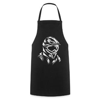 Moto x Biker Symbol - Logo Motocross Illustration - Cooking Apron - black - Front - AI Model Male 185 dark (185cm)