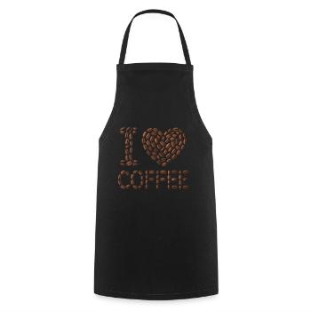 Kaffeeliebhaber Spruch Barista Coffee - Kochschürze - Schwarz - Vorne - AI Model Male 185 dark (185cm)