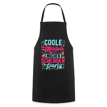Coole Mädels machen Schlager Party - Kochschürze - Schwarz - Vorne - AI Model Male 185 dark (185cm)