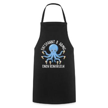 Relaxed 8 Armig A Reinorgeln - Cooking Apron - black - Front - AI Model Male 185 dark (185cm)