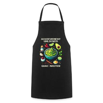 Guac Master Unlocked | Avocado Skill Achievement - Cooking Apron - black - Front - AI Model Male 185 dark (185cm)