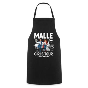 Malle Girls Tour - Cooking Apron - black - Front - AI Model Male 185 dark (185cm)