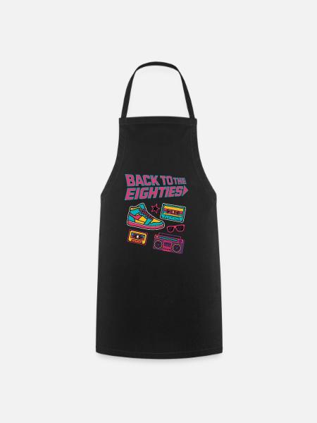 Back to the Eighties – Retro 80er Jahre Design - Kochschürze - Schwarz