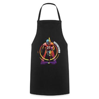 Joueur de football américain USA Amérique Sports Rétro - Tablier de cuisine - noir - Devant - AI Model Male 185 dark (185cm)
