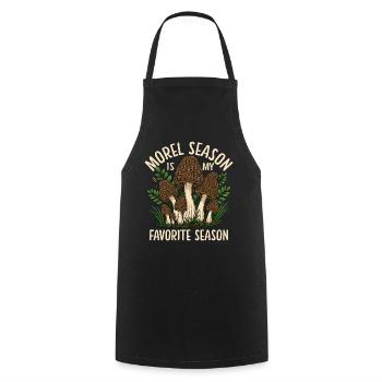 Morels Season Is My Favorite Season - Kochschürze - Schwarz - Vorne - AI Model Male 185 dark (185cm)