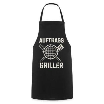 Auftrags Griller - lustiges Grill Shirt - Kochschürze - Schwarz - Vorne - AI Model Male 185 dark (185cm)