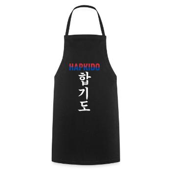 Hapkido Art martial coréen - Tablier de cuisine - noir - Devant - AI Model Male 185 dark (185cm)