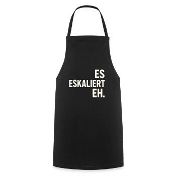 De toute façon, la situation s’intensifie – une chemise à slogan pour chaque occasion - Tablier de cuisine - noir - Devant - AI Model Male 185 dark (185cm)